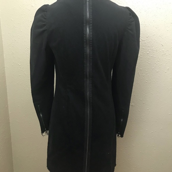 NWT MAISON CINQCENT Dress Black raw edge denim - Picture 5 of 8